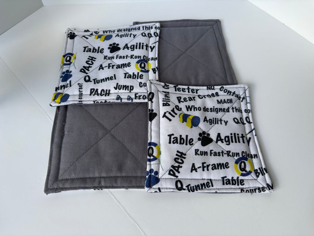 Agility Lover Too set of Quilted Coasters