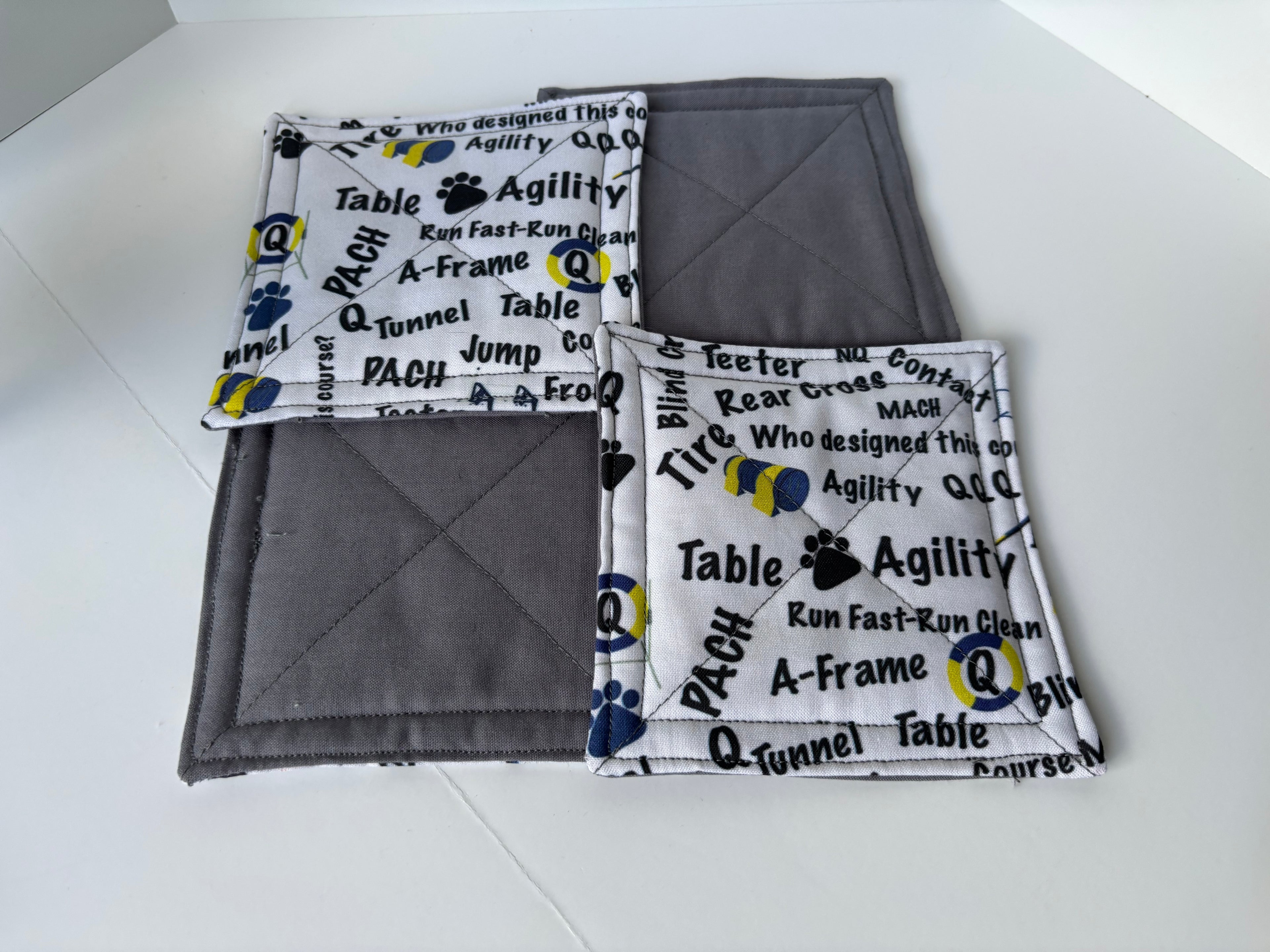 Agility Lover Too set of Quilted Coasters