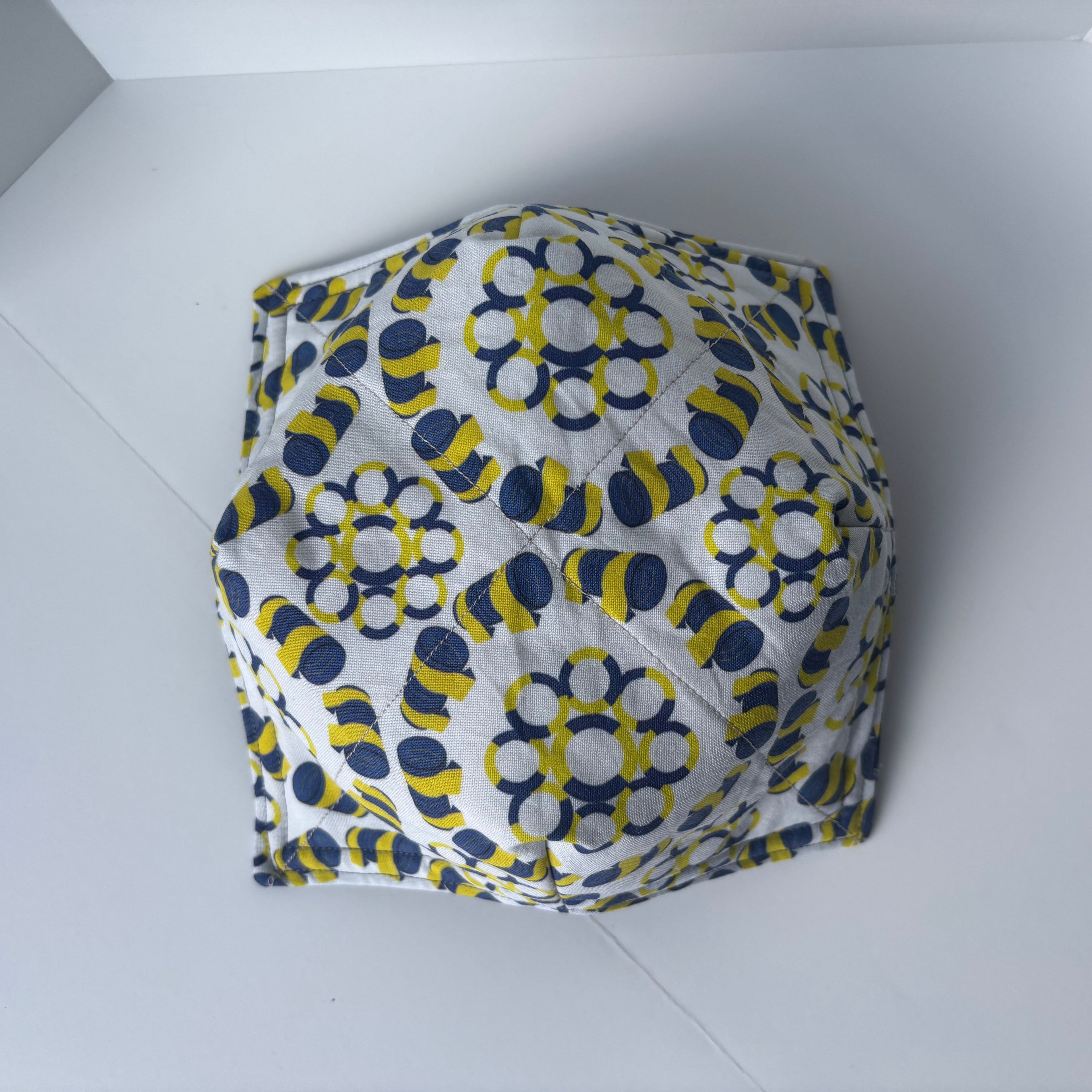Bottom of cozy bowl with agility tunnels and tires design. 