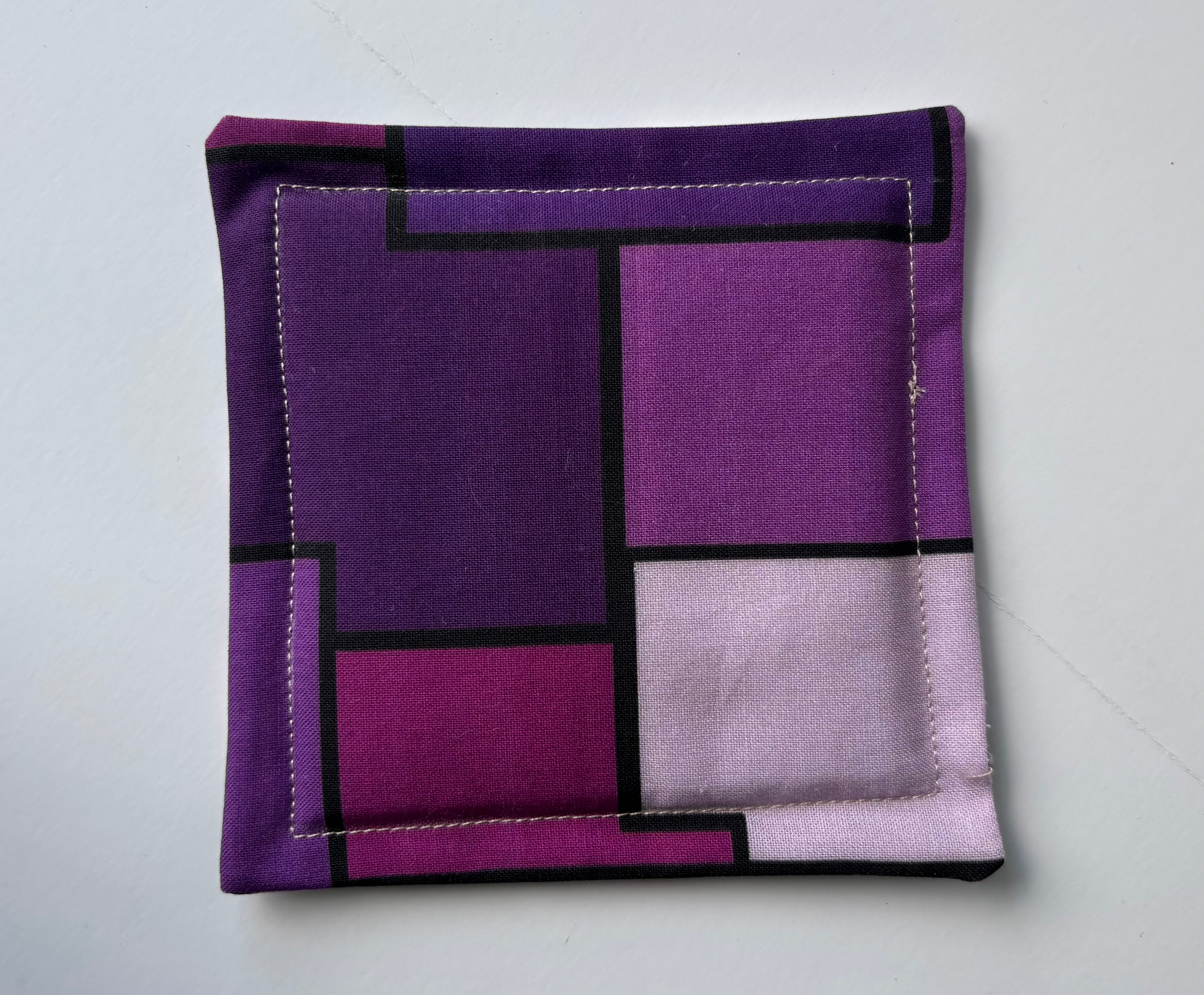 Purple and Pink Flower Quilted Coasters