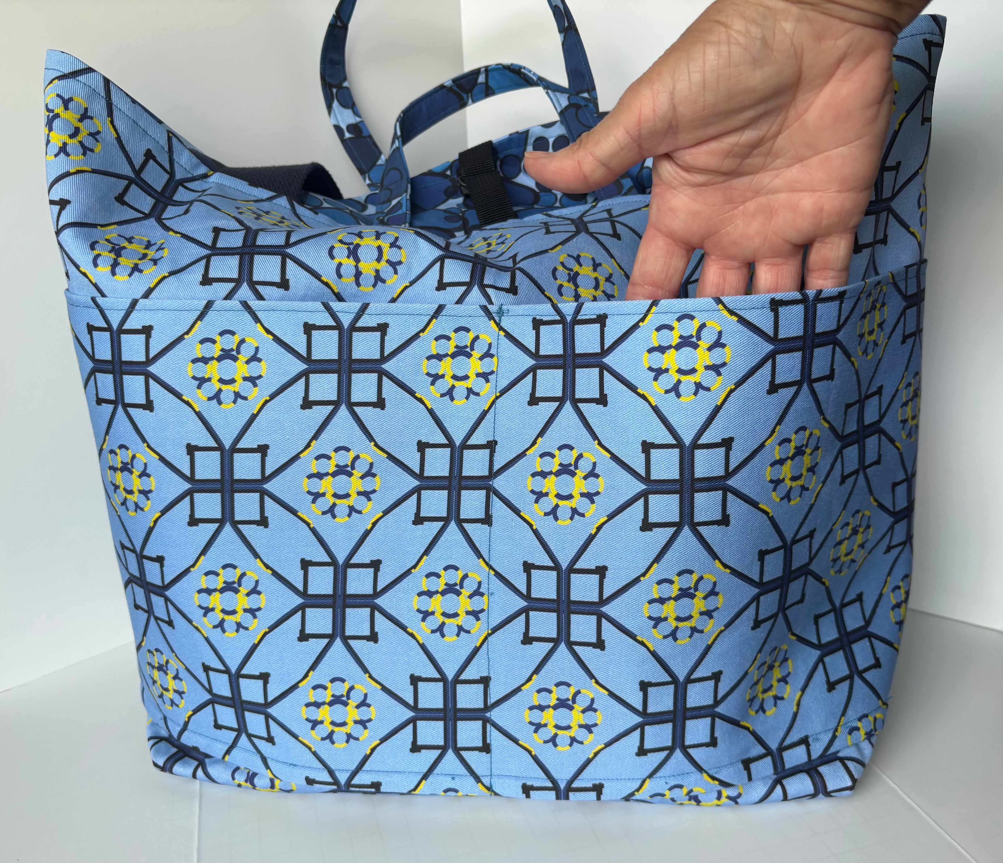 Dog Walk and Tires large tote bag
