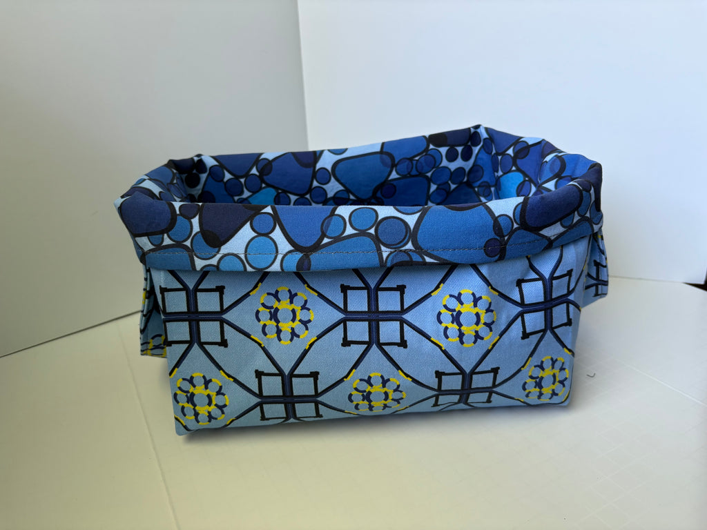 Fabric Basket with Dog Walk and Tires Design