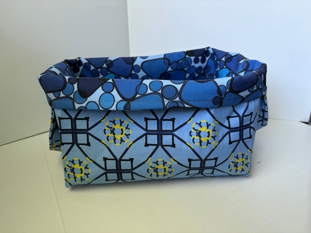 Fabric Basket with Dog Walk and Tires Design