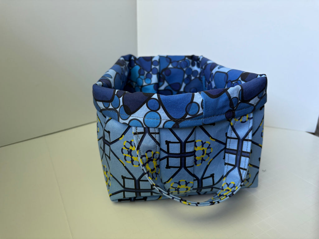 Fabric Basket with Dog Walk and Tires Design