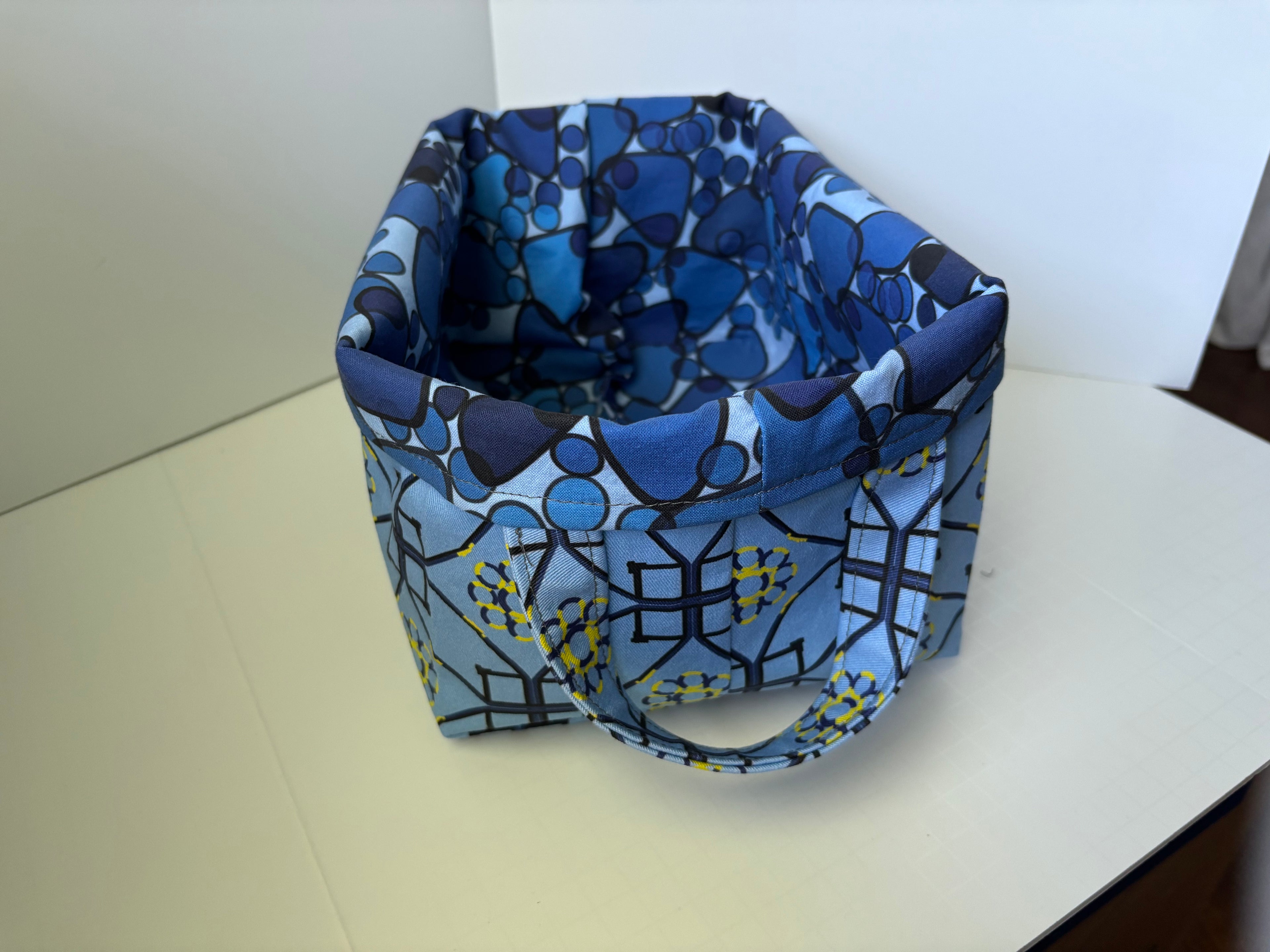 Fabric Basket with Dog Walk and Tires Design