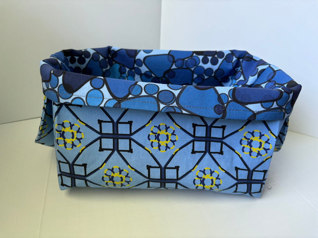 Fabric Basket with Dog Walk and Tires Design