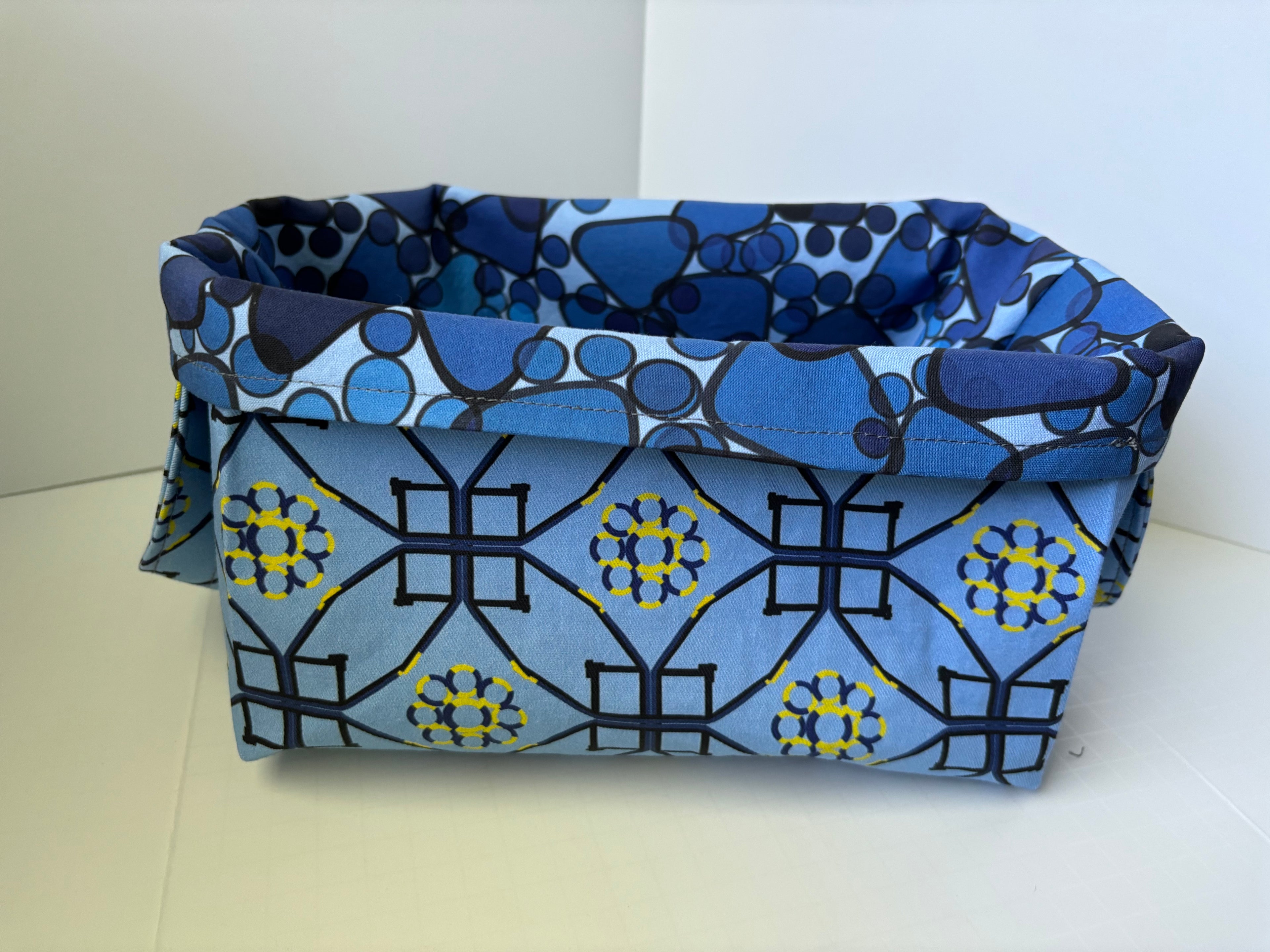 Fabric Basket with Dog Walk and Tires Design