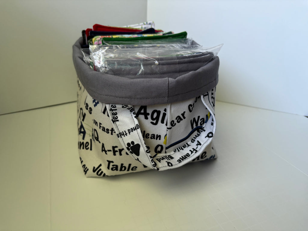 Fabric Basket with Agility Themed Fabric Design