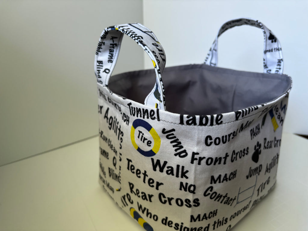 Fabric Basket with Agility Themed Fabric Design