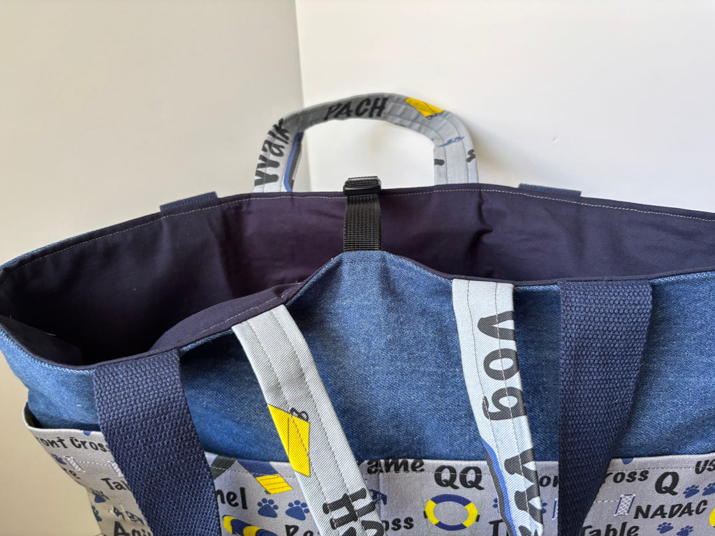 Denim Tote Bag with Agility Lover Design